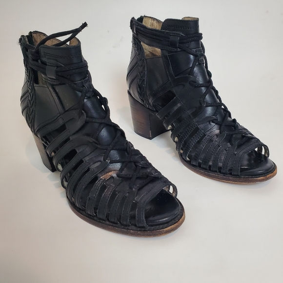 FreeBird by Steven Wazee Black Leather Womens Size 9 - Picture 3 of 9